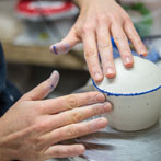 Jessica Thorn at work in her studio 2018